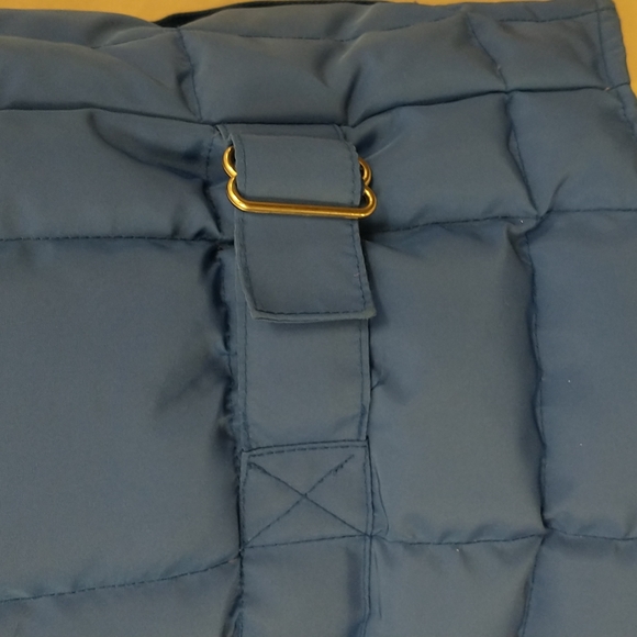 Vintage GAP Insulated Vest Warm Down Fill Side Adjustable Cobalt Blue Silver Int - Picture 4 of 9